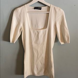 Dolce &Gabbana ivory knit top